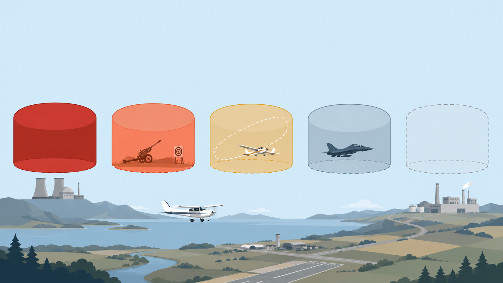 飛行規制空域の全体マップ